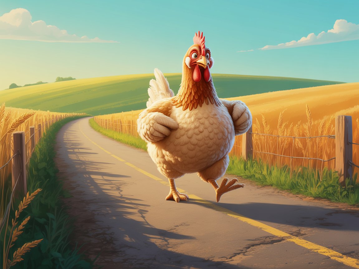 Een voetganger die een zebrapad oversteekt in een stad bij schemering — het klassieke tafereel van Chicken Road